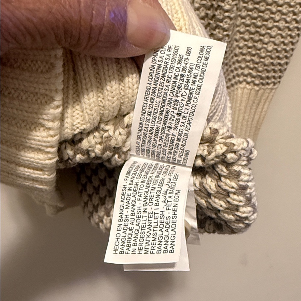Zara Women’s Cream Cardigan Sweater - Picture 9 of 11